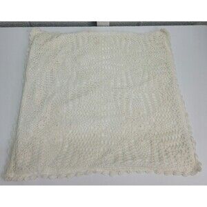 Newport Knitted Lace Pillow Cover White 18" x 18"